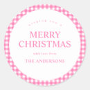 Search for retro pink gingham stickers Minimalist