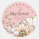 Search for pink bee baby shower stickers Thank you
