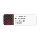 Search for black gingham return address labels Retro