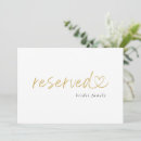 Search for gold reserved wedding signs Modern