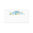 Search for blue roses return address labels Floral