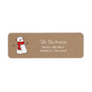 Search for red scarf return address labels Merry christmas