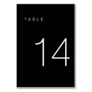 Search for black 14 table cards Black and white