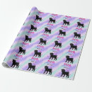 Search for pugs wrapping paper Black pug