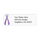 Search for purple ribbon return address labels Pancreatic