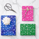Search for pink and blue christmas wrapping paper Snowflake