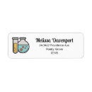 Search for chemistry return address labels Test tube