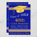 Search for blue high school reunion invitations Gold