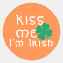 Search for kiss me for luck stickers Shamrock