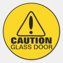 Search for door stickers Warning