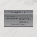 Search for embossed metal business cards Construction