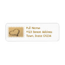 Search for heart in sand return address labels Hearts