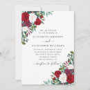 Search for red flower wedding invitations Botanical