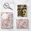 Search for gold paisley wrapping paper Vintage