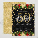 Search for holiday 50th birthday invitations Gold