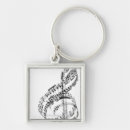 Search for treble clef key rings Black and white