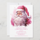 Search for pink christmas invitations Santa