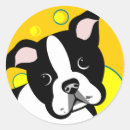 Search for boston terrier puppy stickers Black and white