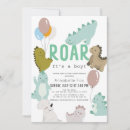 Search for colourful baby boy shower invitations Dinosaur