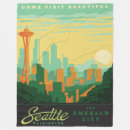 Search for vintage seattle posters Illustration