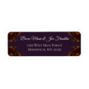 Search for purple and orange return address labels Rustic