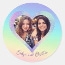 Search for holographic rainbow stickers Heart