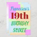 Search for soiree birthday invitations Colourful