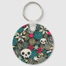Search for mexican design key rings Sugar skull