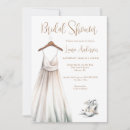 Search for bridal gown invitations White and gold