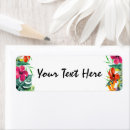 Search for hawaiian flower return address labels Hibiscus
