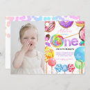 Search for candy 1st birthday invitations Sweets