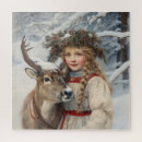 Search for reindeer puzzles Vintage