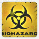 Search for yellow biohazard stickers Danger