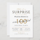 Search for surprise 100th birthday invitations Shhh its a surprise