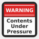 Search for pressure stickers Warning