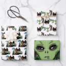 Search for big foot wrapping paper Alien