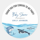 Search for shark party stickers Baby shower
