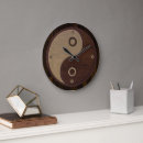 Search for yin yang clocks Wood