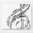 Search for clef notes mousepads Black and white
