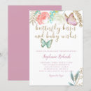 Search for pink butterfly baby shower invitations Watercolor