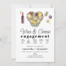 Search for wine engagement party invitations Rustic elegant