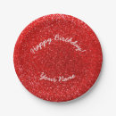 Search for happy birthday glitter plates Girly