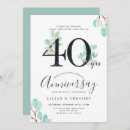 Search for 40th anniversary invitations Modern