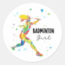 Search for badminton player stickers Shuttlecock