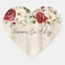 Search for wood heart wedding stickers Roses