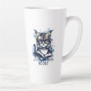 Search for cats and books mugs Watercolor