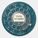 Search for vintage telephone stickers Retro