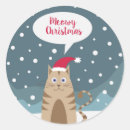 Search for winter kitten stickers Xmas