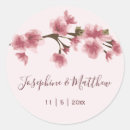 Search for pink cherry blossom wedding stickers Floral