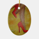 Search for high heel christmas tree decorations Red